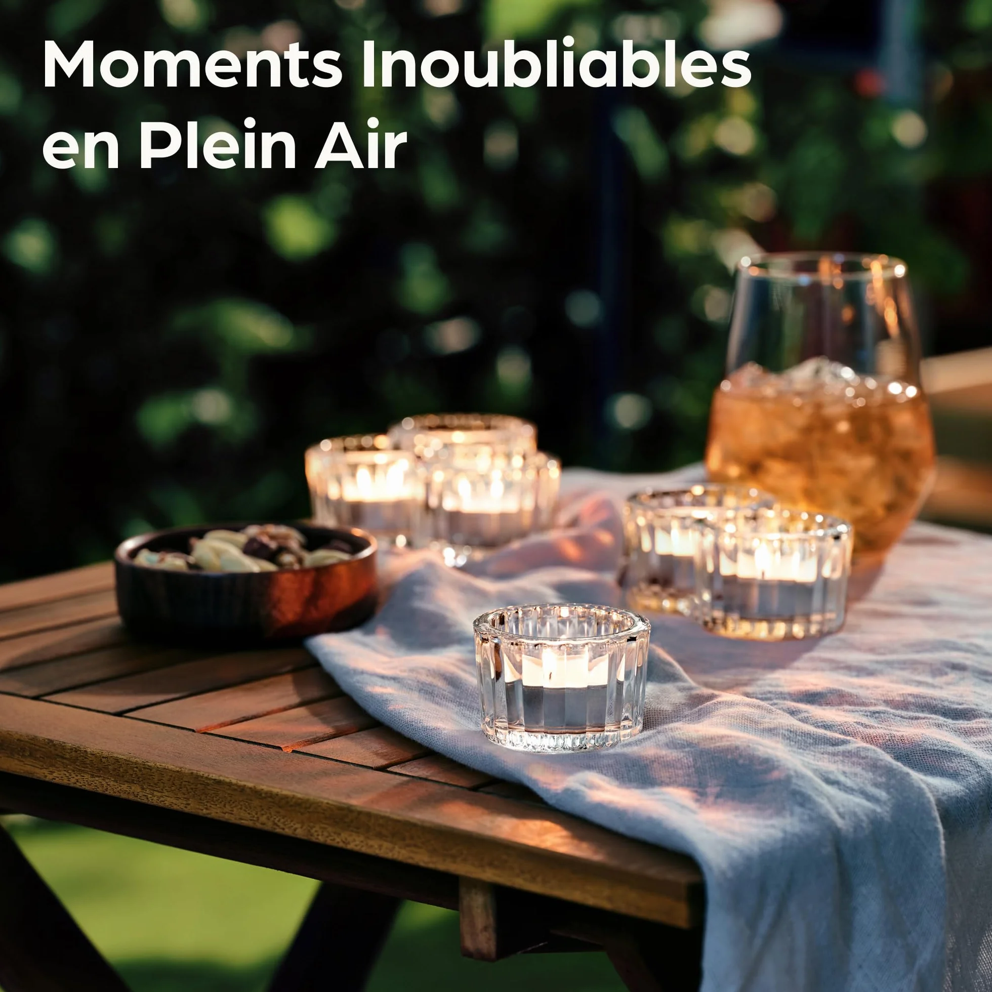 Photophore Bougeoir en Verre Transparent 12 Porte Bougie Décoration Maison Mariage Fête Table