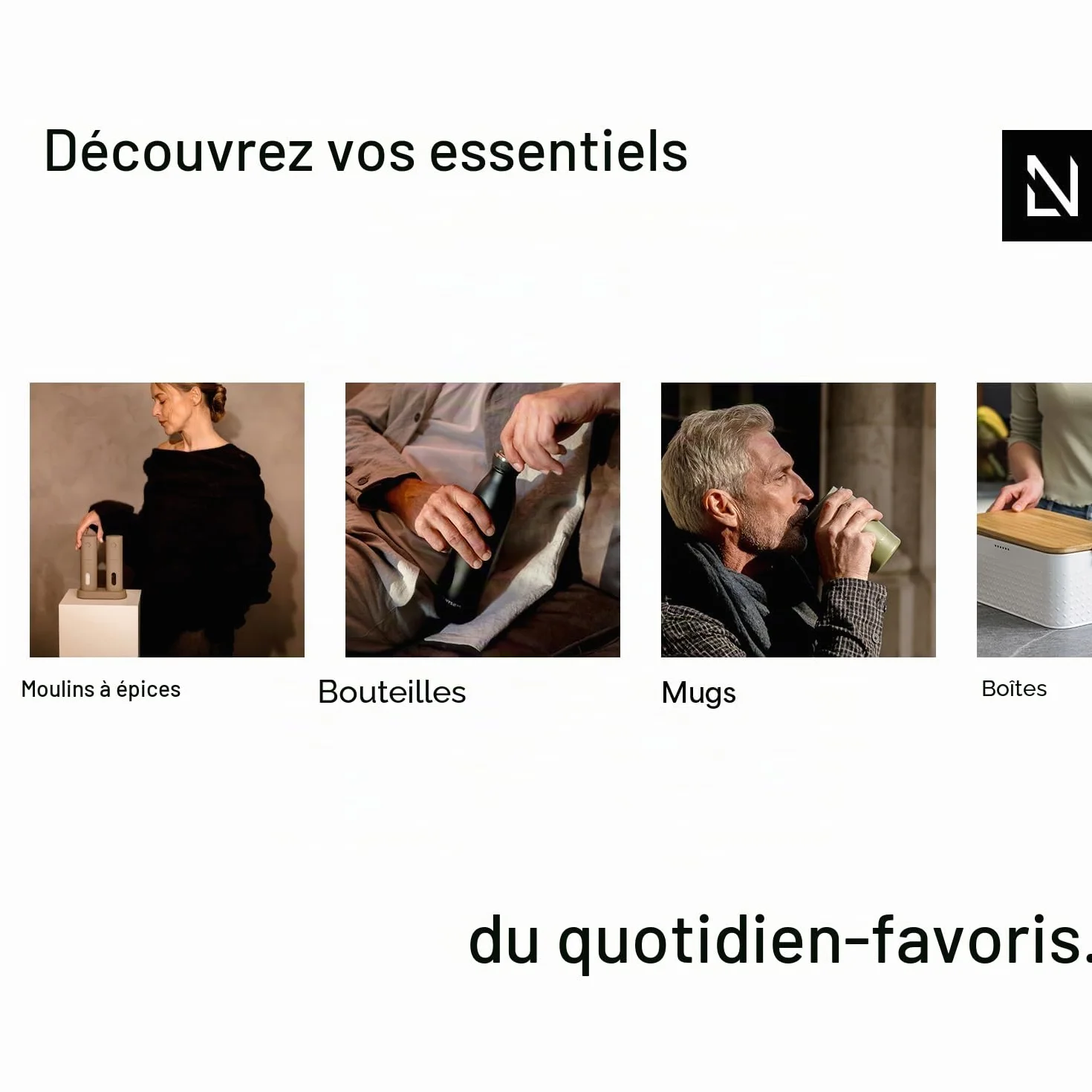 Moulin électrique sel et poivre LARS NYSØM automatique broyeur céramique rechargeable USB Carbon Black