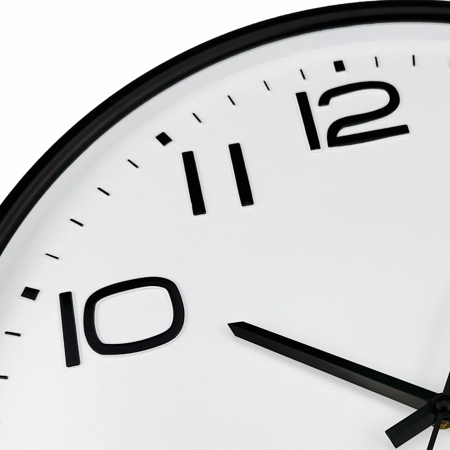 Plumeet Horloge Murale 40.6cm Silencieuse Quartz Moderne Noire