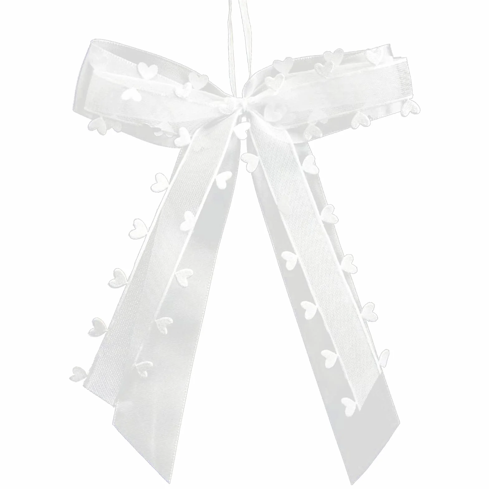 Noeud Blanc Satin Decoration Voiture Mariage 30PCS