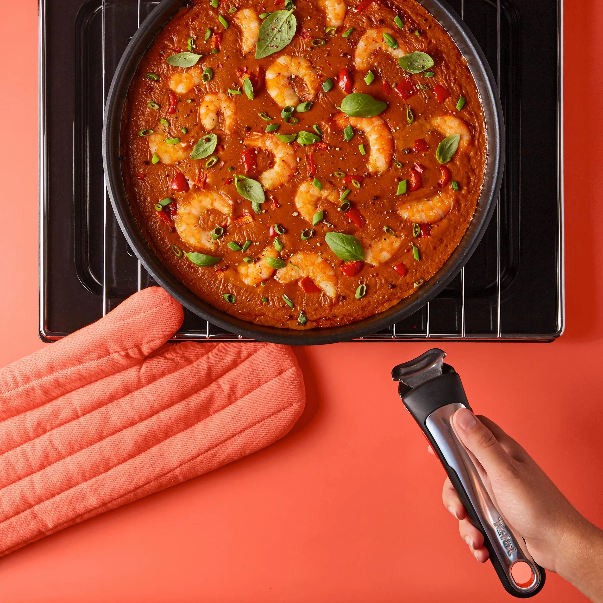 Tefal Ingenio Poignée amovible Premium noire Empilable Verrouillage sécurité 3 points