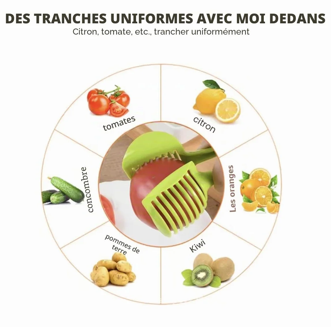 Affûteuse à légumes manuelle avec guides Lotas Italy - Coupe-légumes pour tomates, oignons