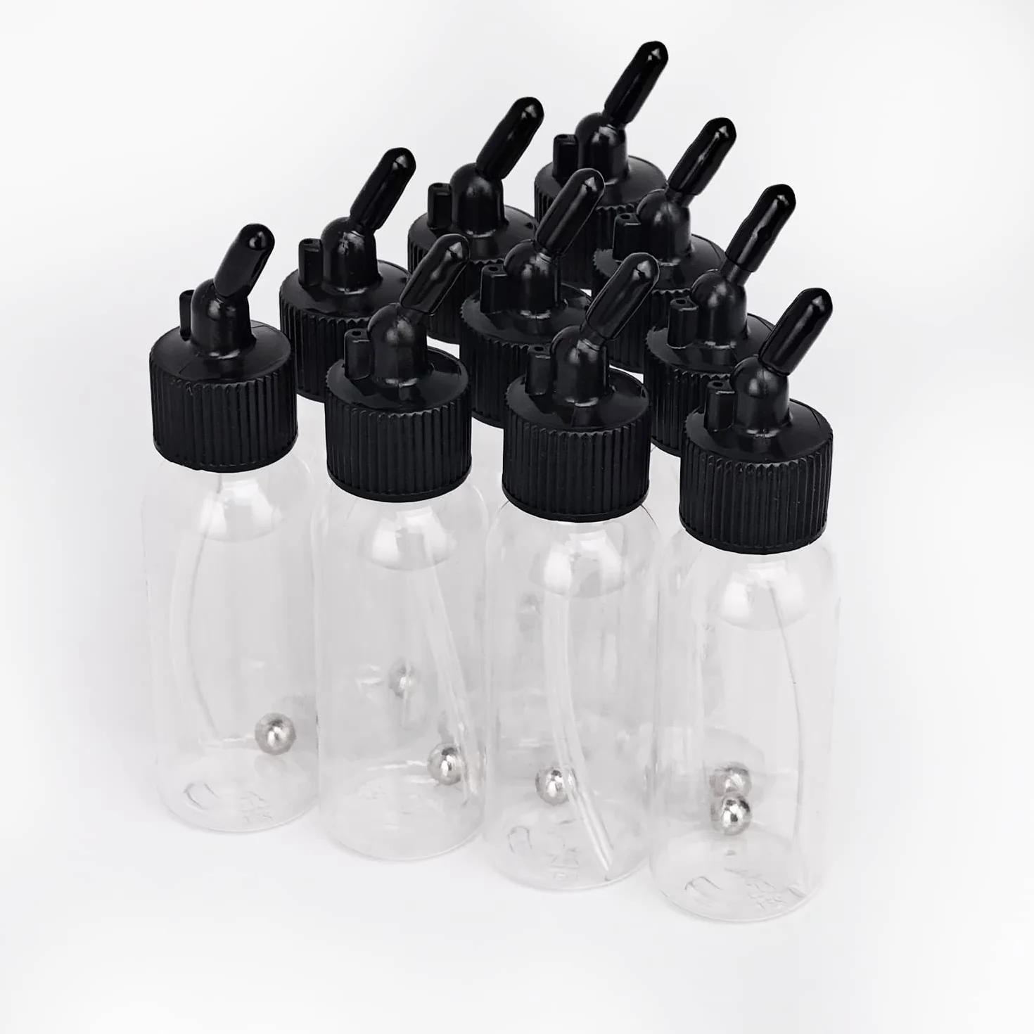Peinture pour aérographe 1,2 Once 35 cm3 Boîte de 10 flacons avec Couvercle Adaptateur Capuchon