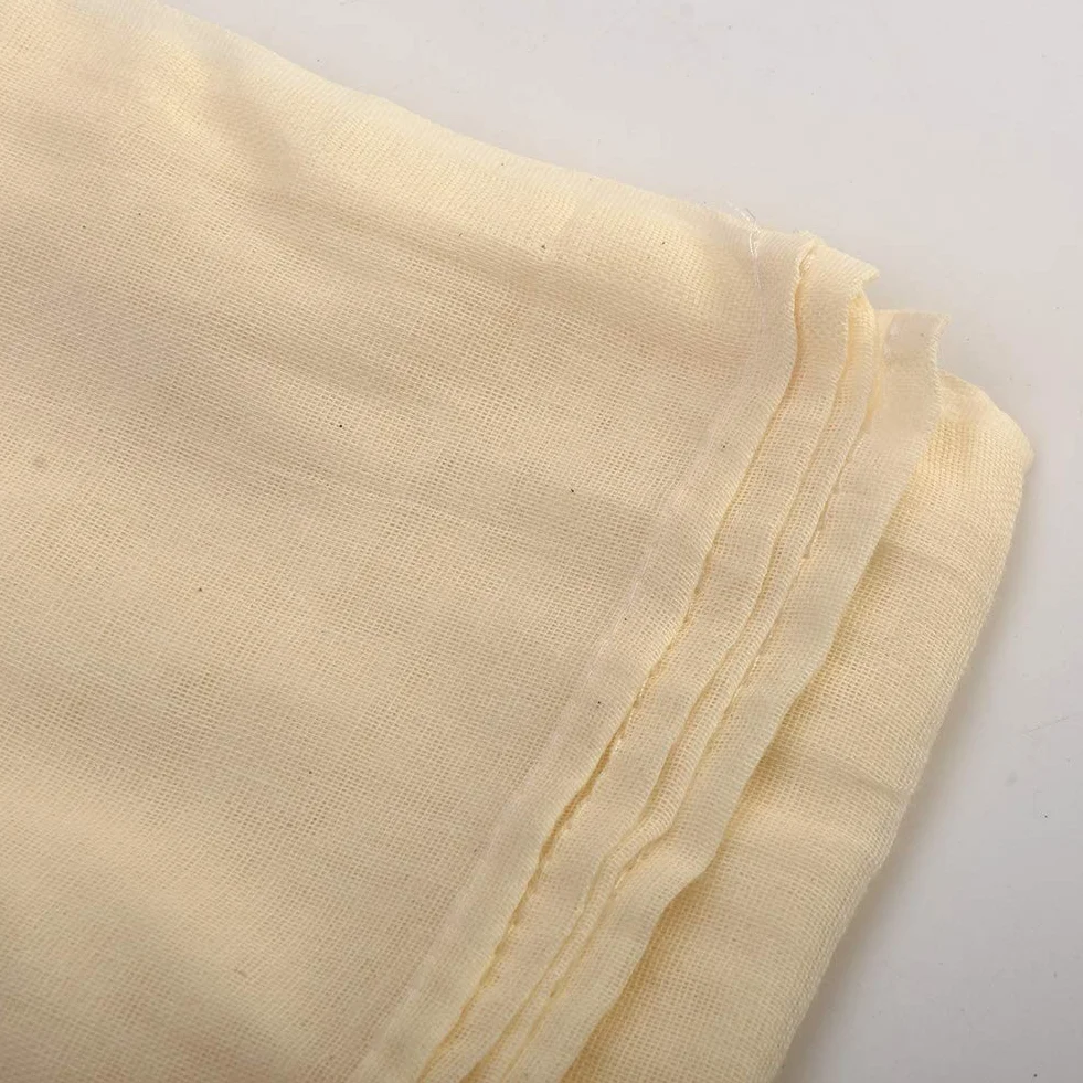 Faderr Étamine de cuisine antibactérienne en coton 150 x 150 cm Qualité 90 réutilisable beige