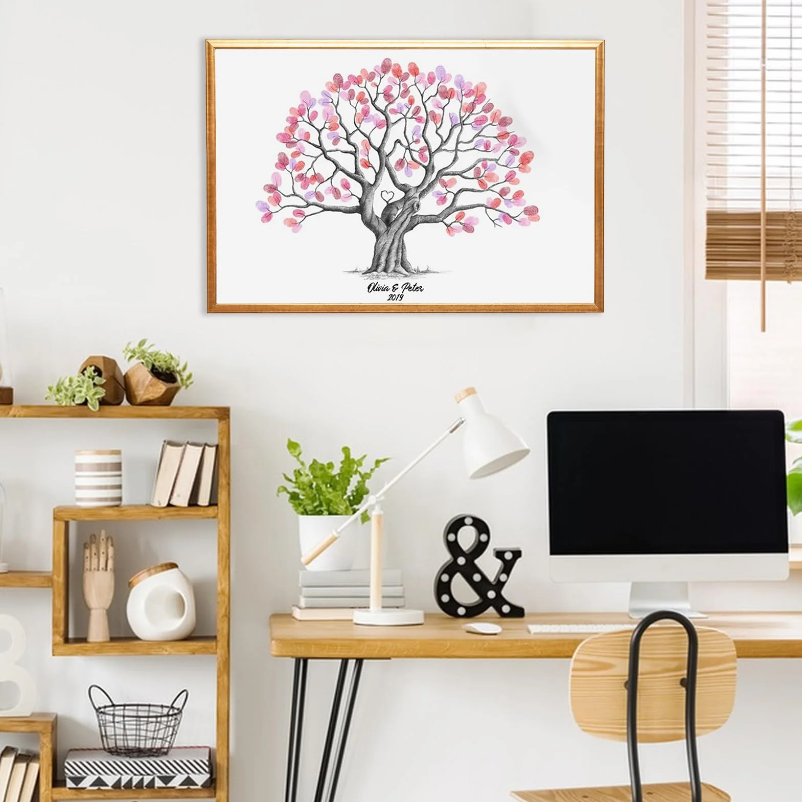 Arbre Empreinte Toile Livre d'or Créatif Décoration Maison Mariage Événements