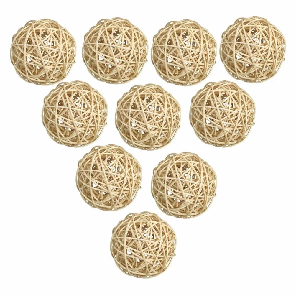 Boule de rotin en osier naturel 10 pièces décoration suspendue