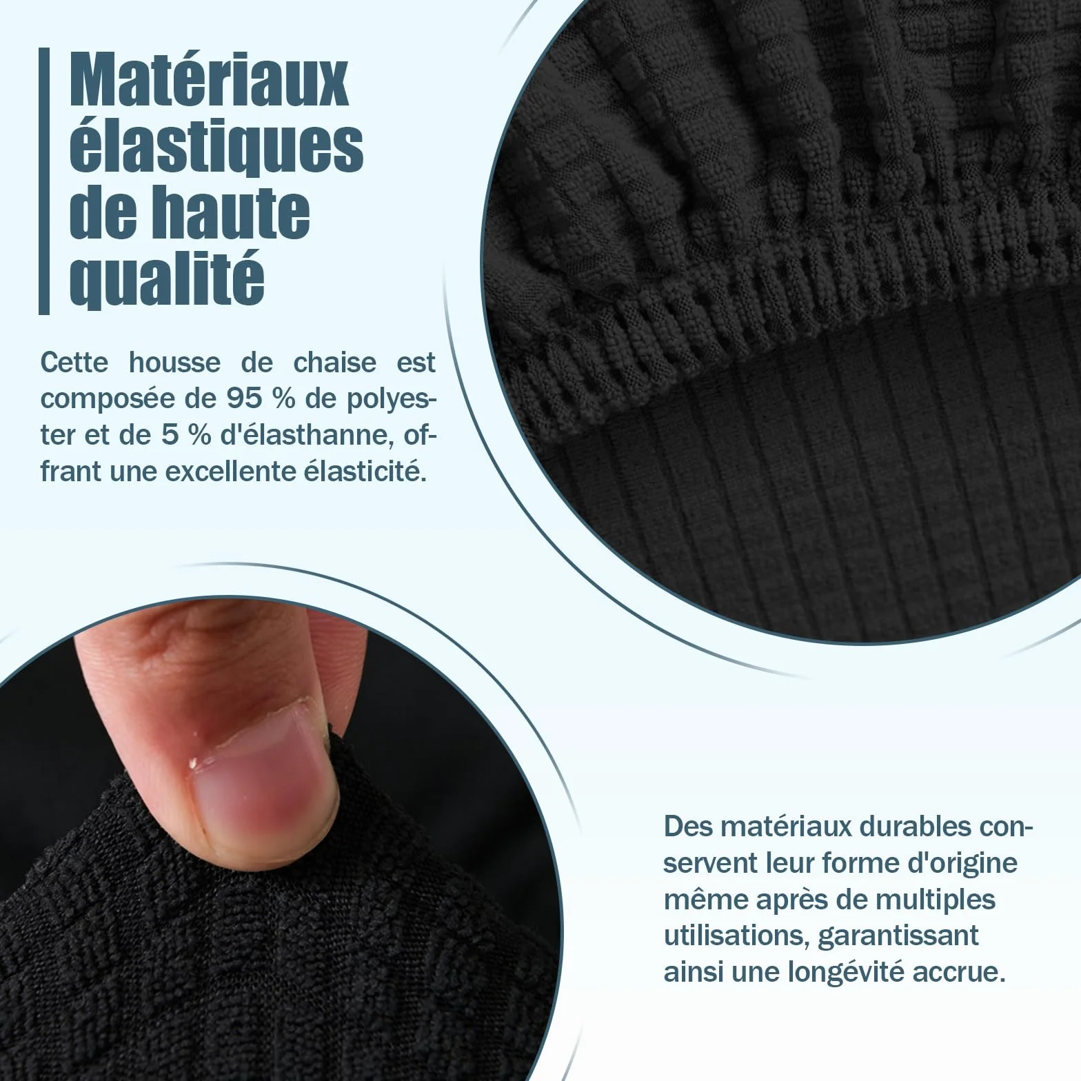 MagiDeal Housse de siège de Bureau Noire Protection Coussin pour Ordinateur