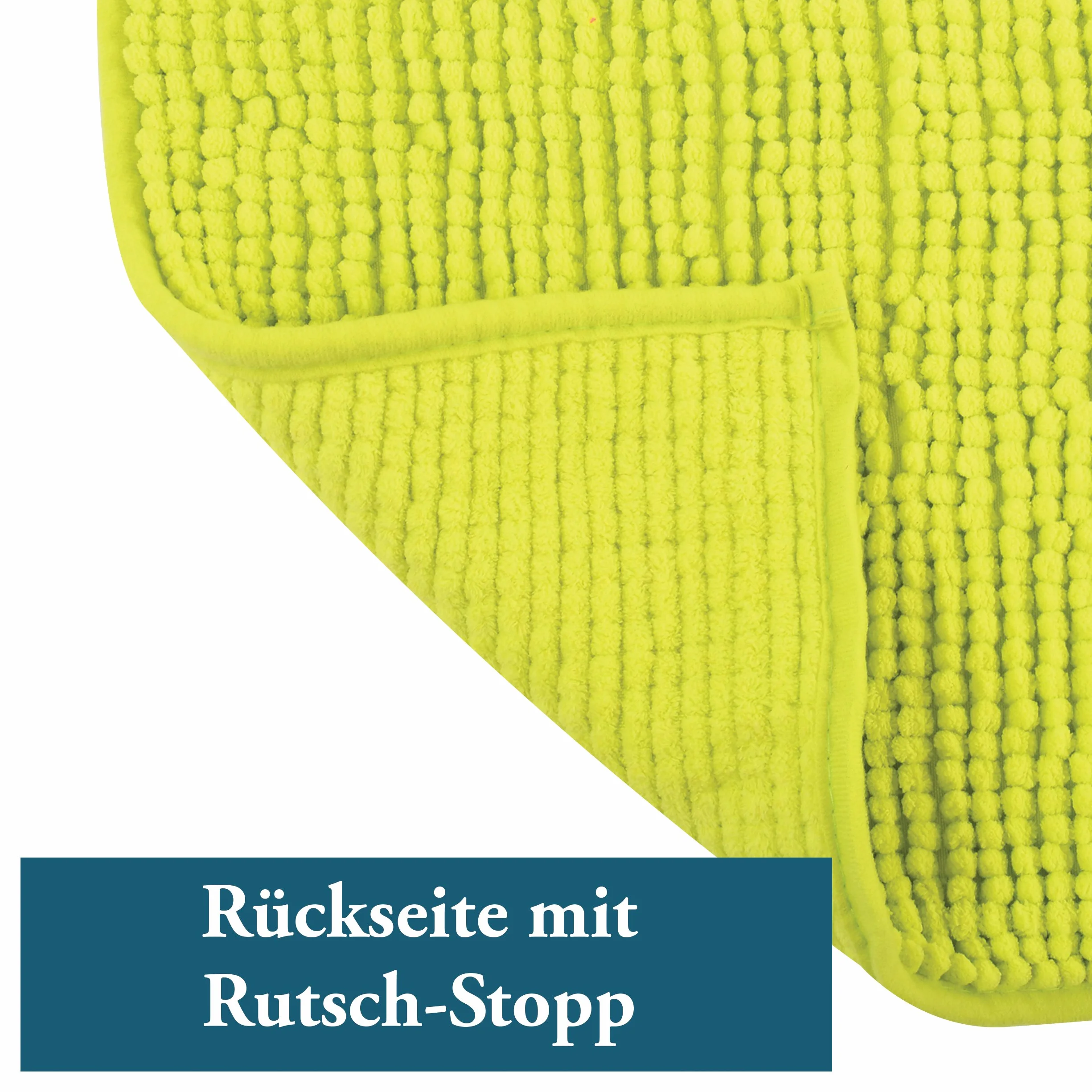 Tapis de Bain Microfibre Chenille Anti-dérapant 40x60 cm Vert Clair
