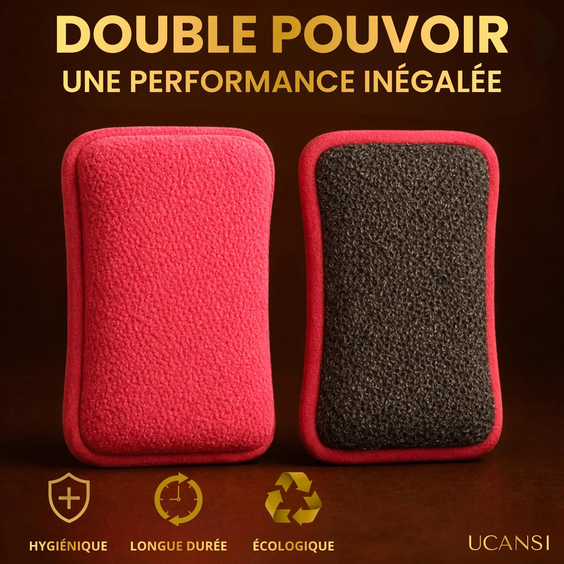 Éponges Lavables Double Face Anti-Rayures Microfibre Ultra Absorbante - Lot de 5 Vaisselle Cuisine INOX Vitres