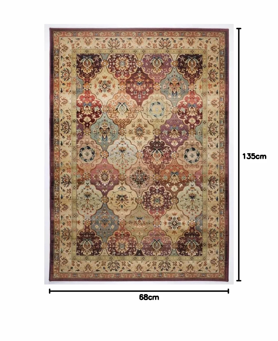 Theko Sona-Lux Tapis classique rouge multicolore