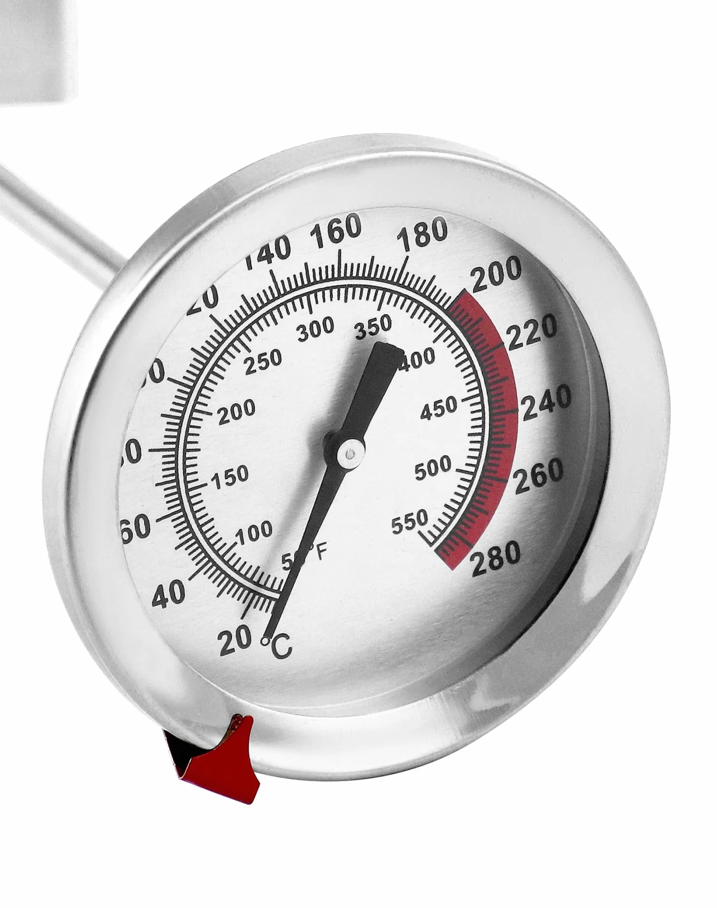 QWORK Thermomètre à friture acier inoxydable 304 290°C/550°F sonde 23 cm