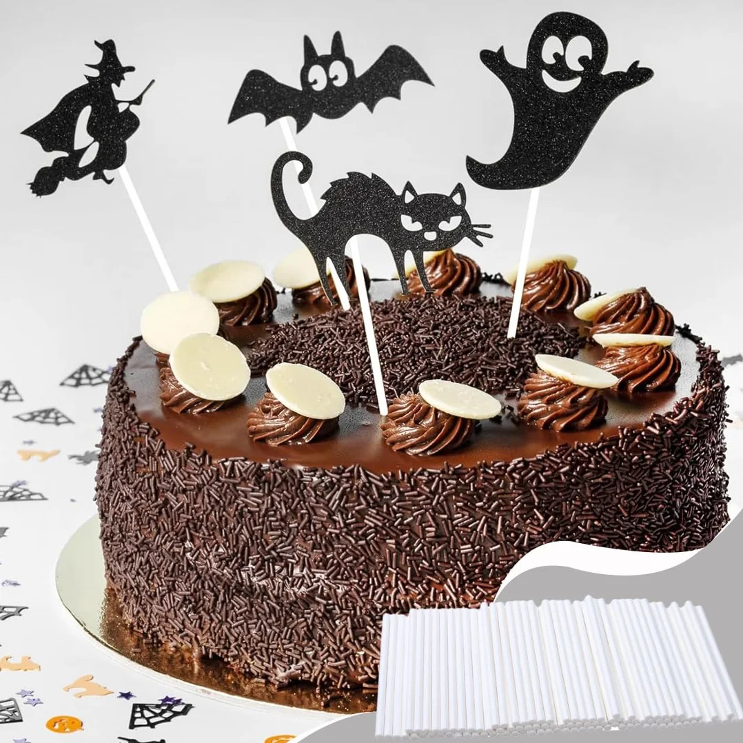 Bâtonnets Cake Pop en papier solide 10 cm blanc, support pour sucettes, chocolat, bonbons