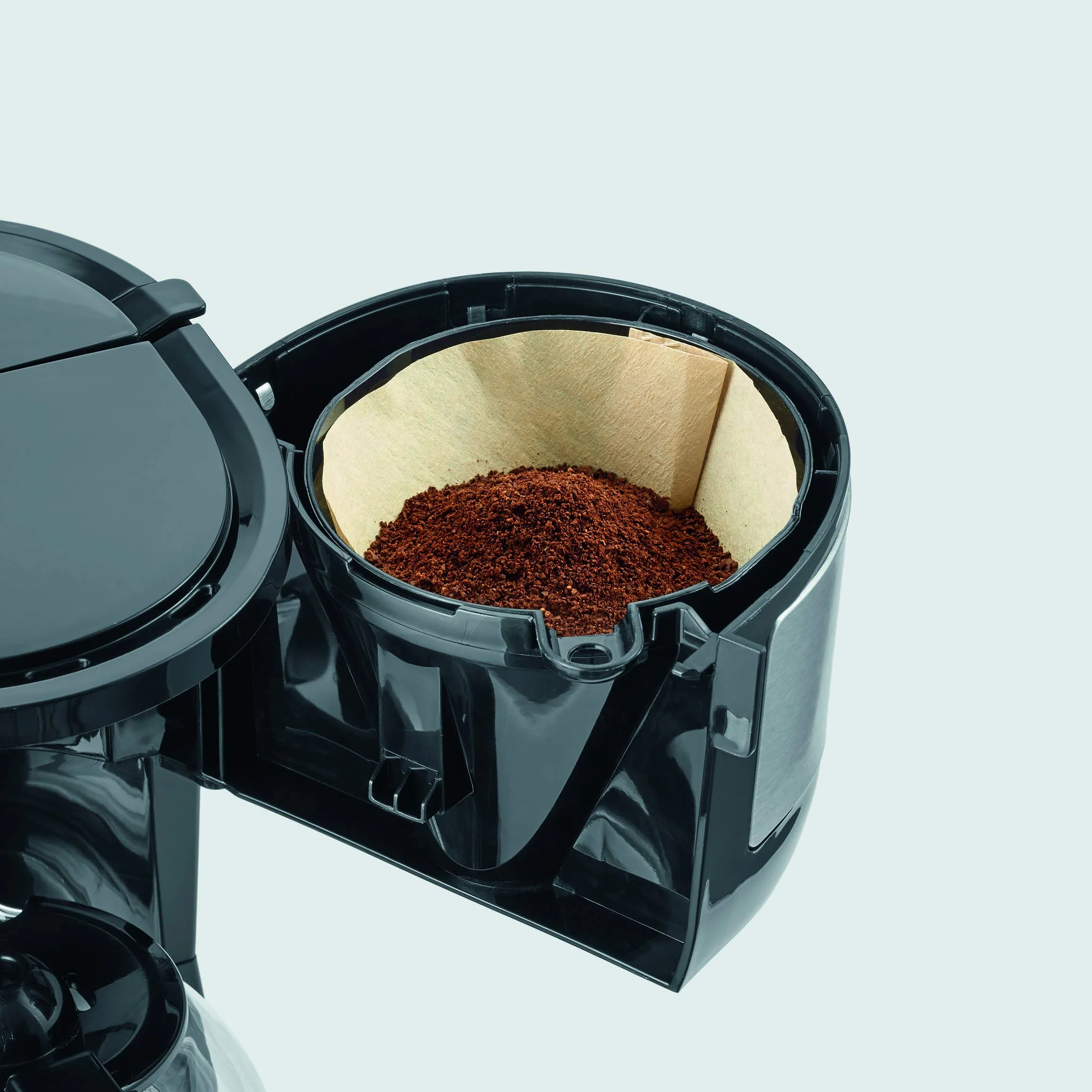 SEVERIN Cafetière filtre 750W 4 tasses filtre permanent lavable Inox Noir KA 4808