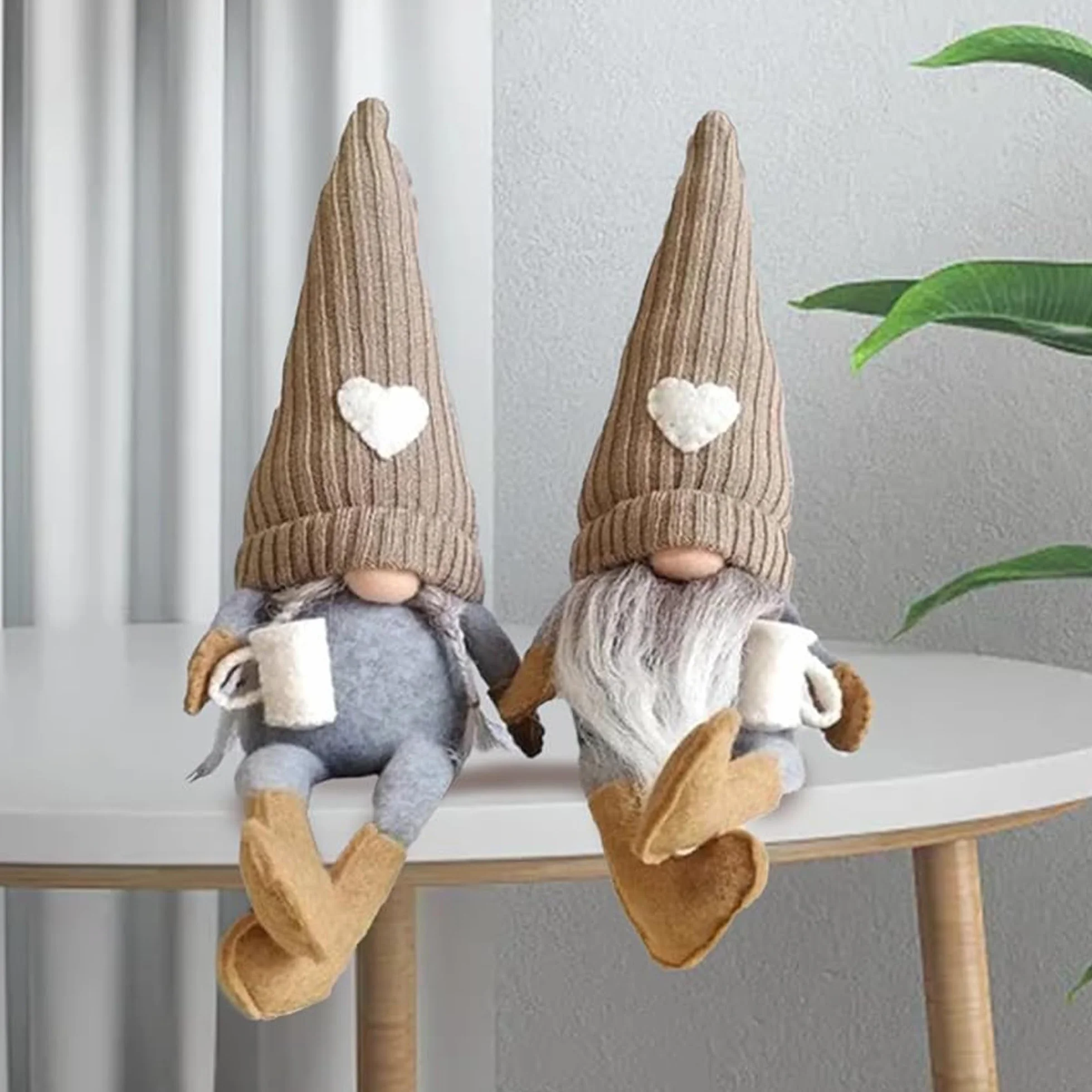Elfe Fait Main GNOME Décoration Intérieur Café Pâques 2 Pièces
