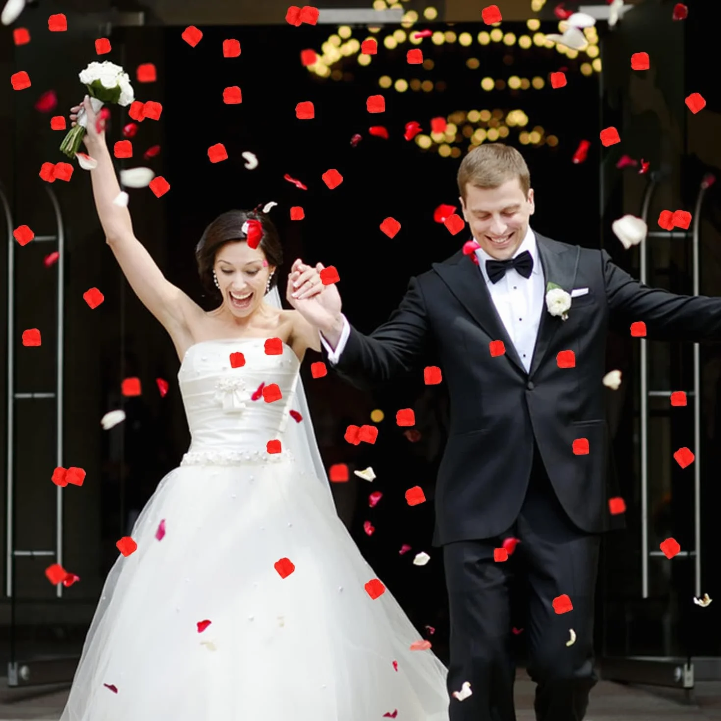 Pétales de Rose Rouge Artificiels 500PCS pour Décoration Mariage Saint Valentin
