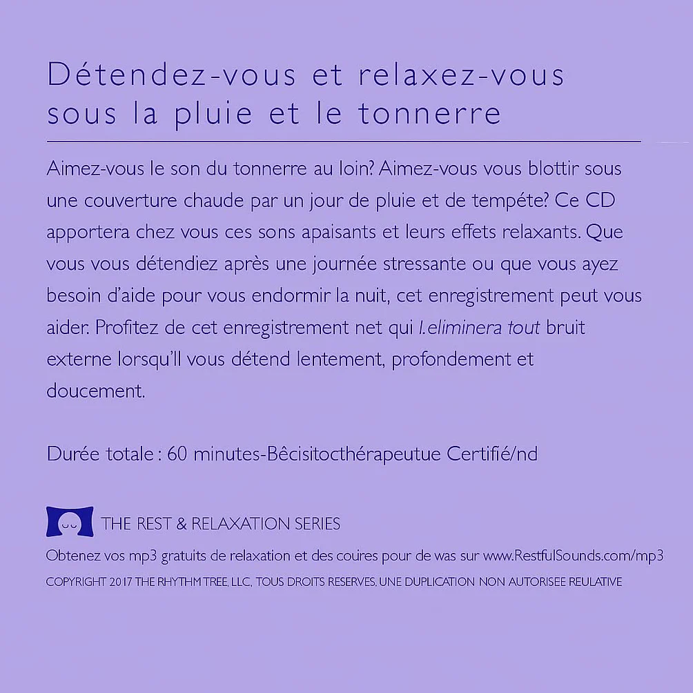Sons naturels d’orage – Pluie apaisante et tonnerre lointain – Bruit blanc pour méditation, relaxation et sommeil