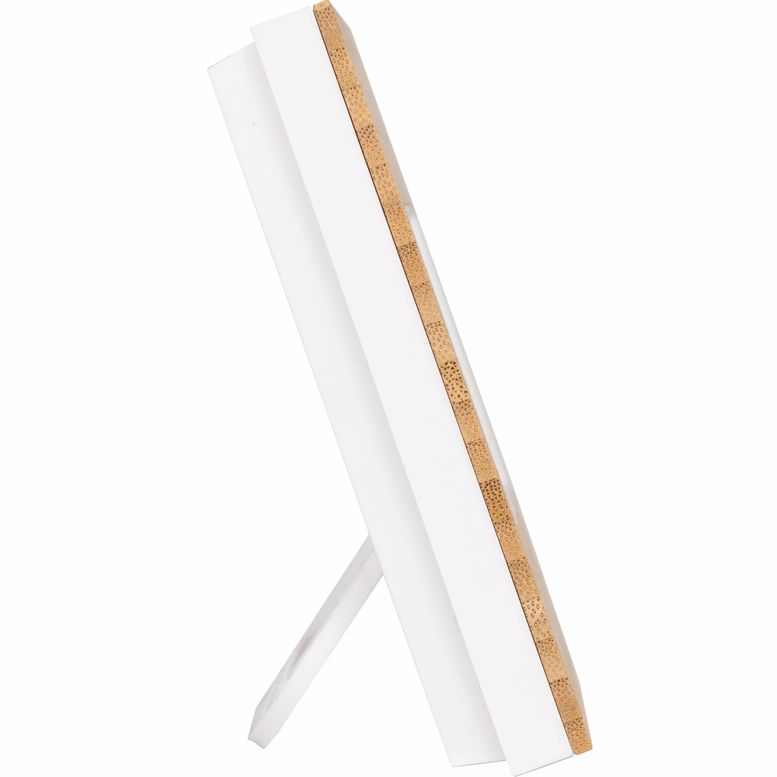 Silvergear Station Météo Réveil Numérique avec Prévisions Météorologiques Température Humidité Bambou Blanc