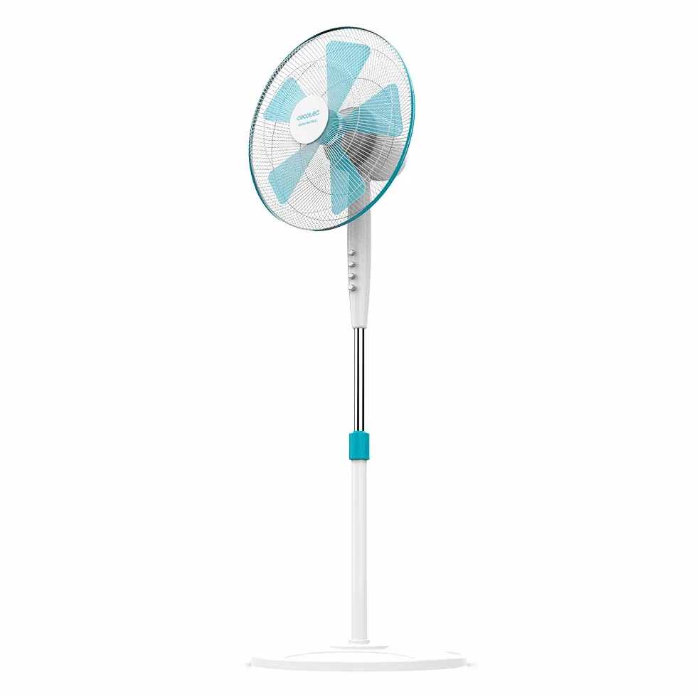 Cecotec EnergySilence 500 Ventilateur sur pied 40 W 40 cm 5 pales oscillant 3 vitesses hauteur réglable 110-130 cm moteur cuivre Blanc