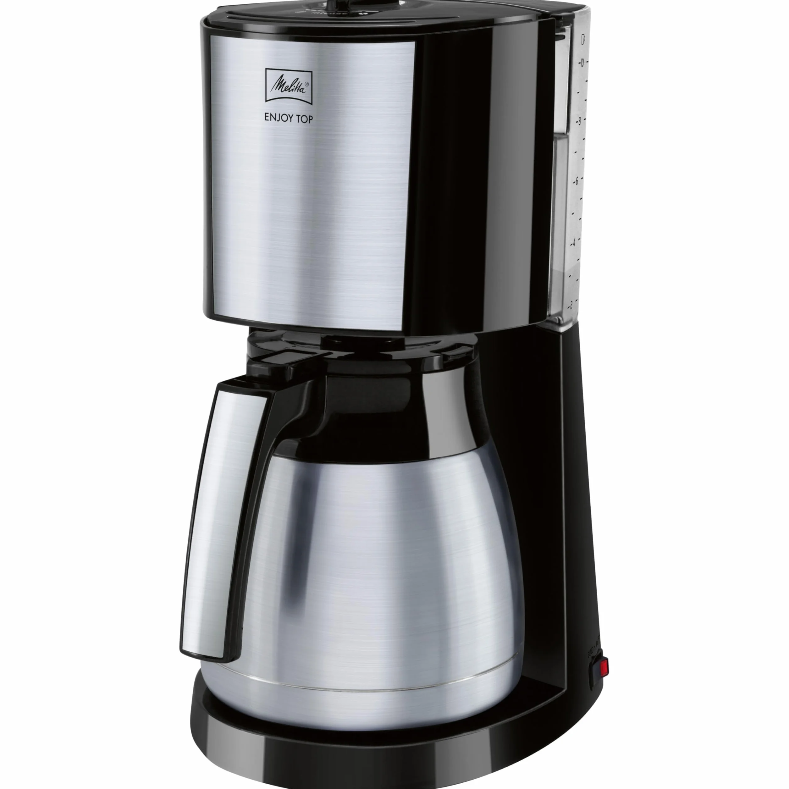Melitta Cafetière à Filtre avec Verseuse Isotherme en Acier Inoxydable, Noir/Acier Brossé, 1017-08
