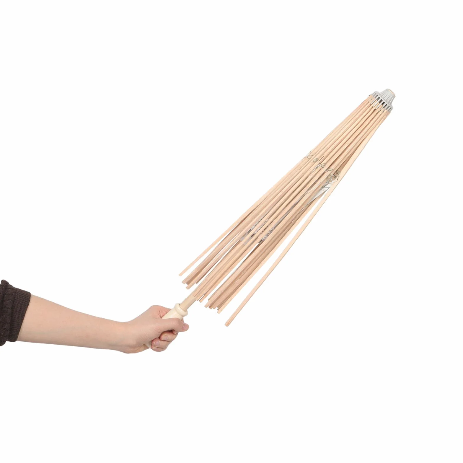 Armature de Parasol en Bambou Artisanal avec Poignée Antidérapante pour DIY et Mariage