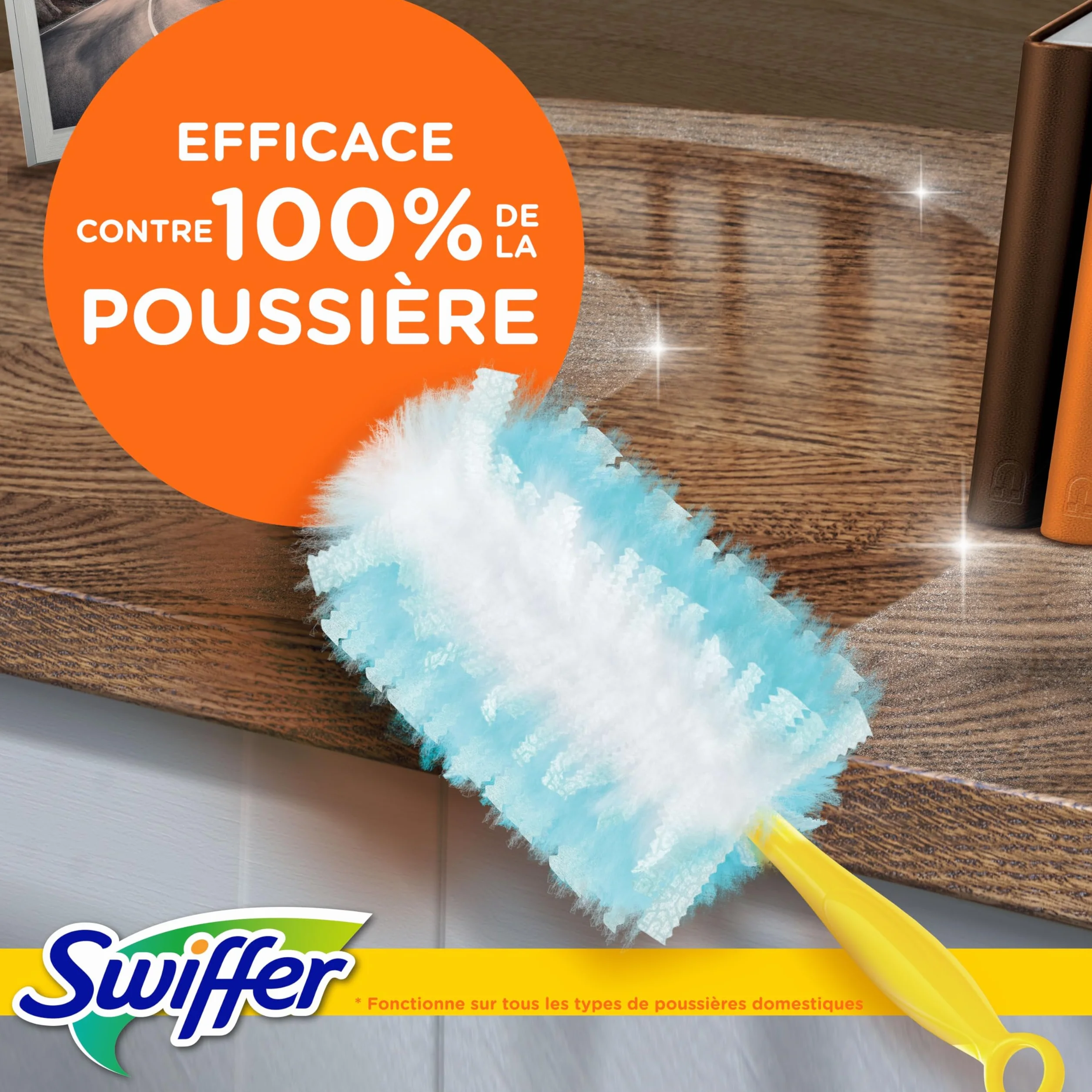 Swiffer Duster Plumeau Kit de Démarrage 1 Manche 13 Recharges Capture Poussière Poils Allergènes
