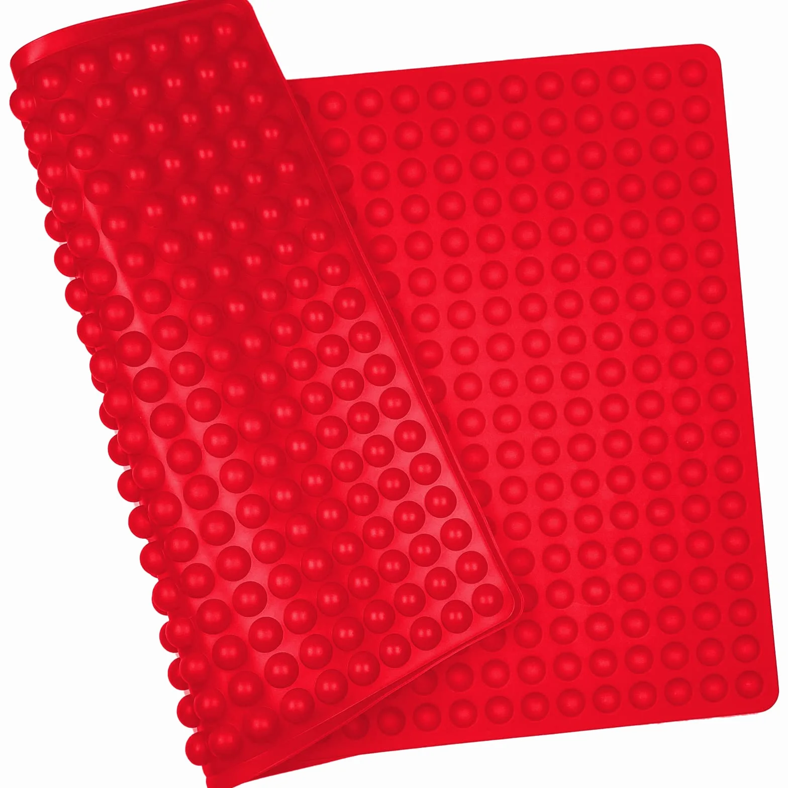 Newaner Tapis de cuisson en silicone Demi-Sphère 1cm résistant à la chaleur sans BPA rouge
