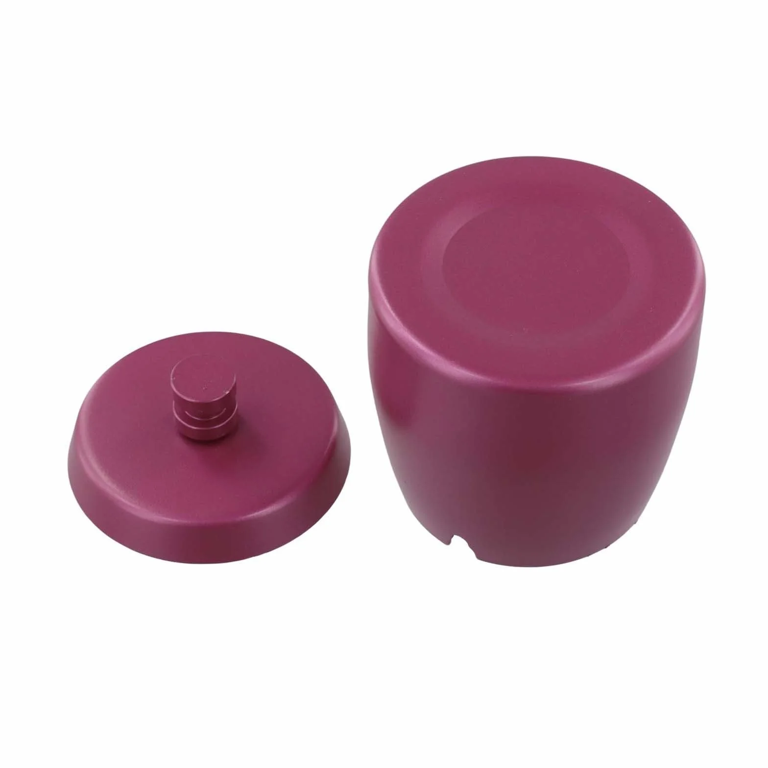 Récipient collecteur de suie en acier inoxydable avec couvercle sécurisé coupe-vent (violet)