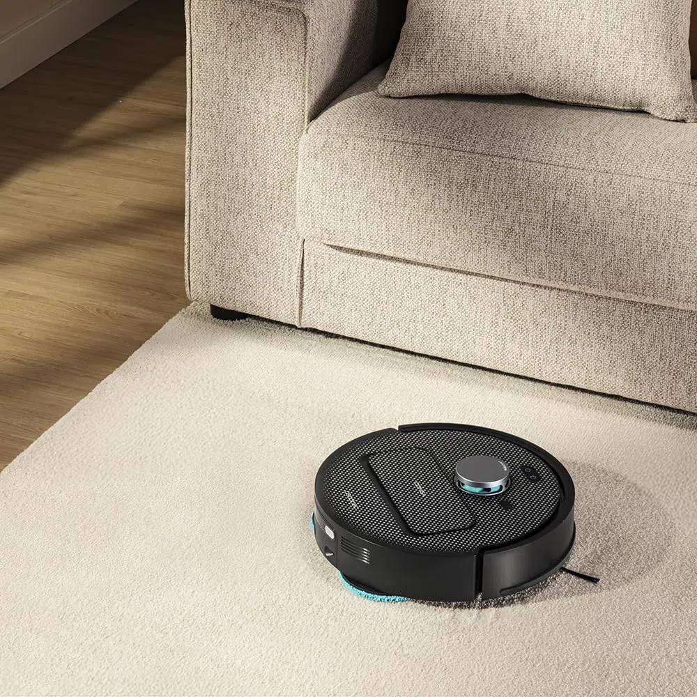 Cecotec Robot Aspirateur et Laveur de Sols avec Base d'Auto-vidage et App Conga X50 X-Treme. Navigation Laser, 15000Pa, Autonomie 240min, Serpillières Élevables, Base avec 3 Réservoirs