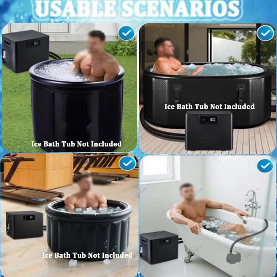 Refroidisseur d'eau à Bain de Glace 0,3 P avec Filtre Externe Pompe pour Cryothérapie