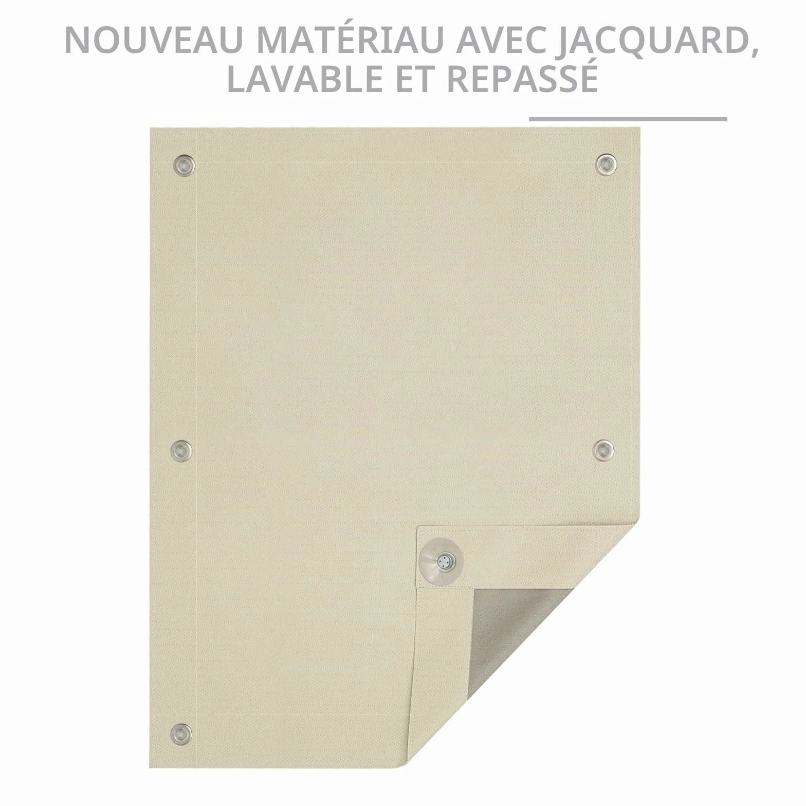 Store Occultant sans Percage pour Fenetre de Toit, Rideau Occultant Thermique avec Ventouses, 60x73cm, Beige