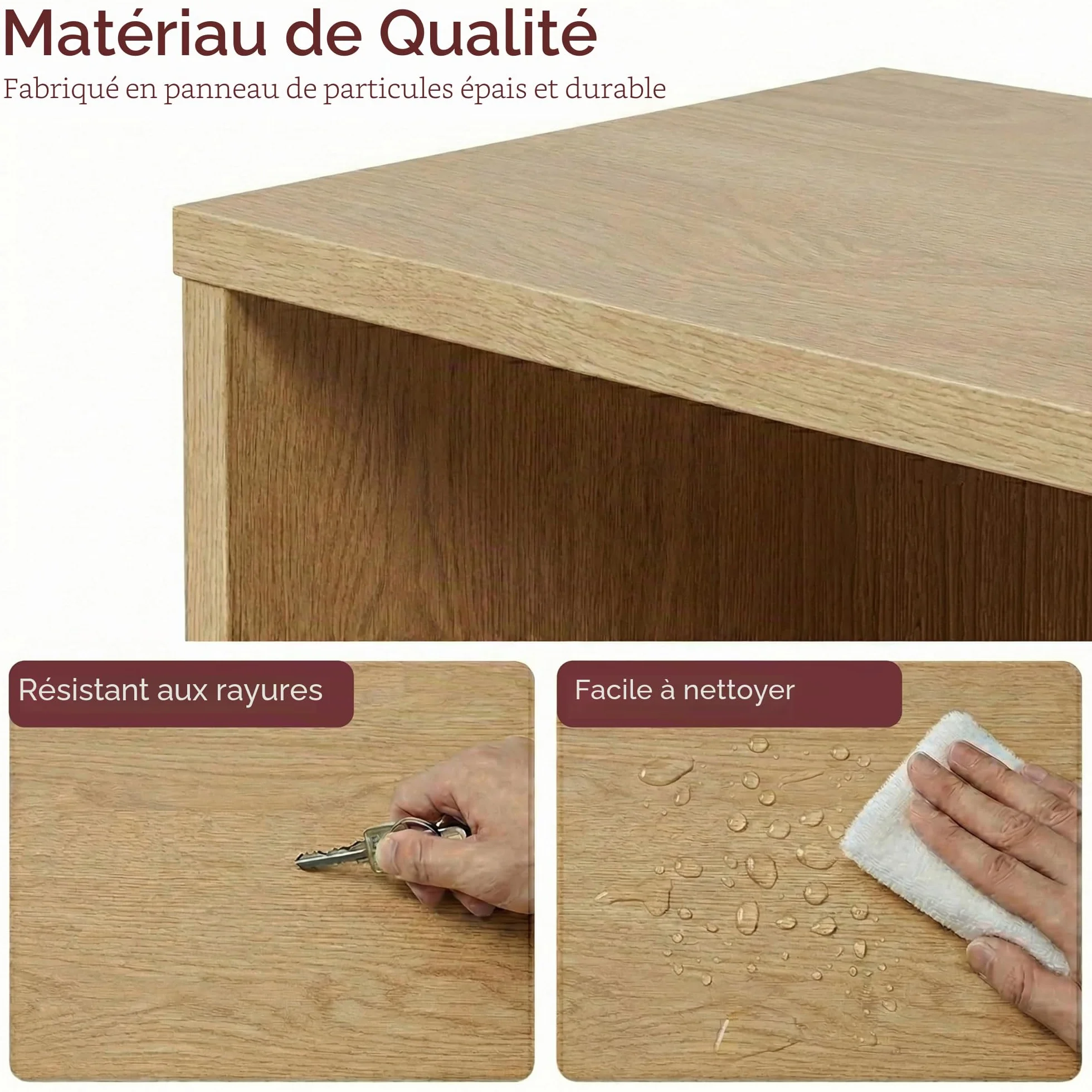 Vida Designs Oxford 2 Niveau Cube Bibliothèque Moderne Rangement H54xW32xD24cm Chêne