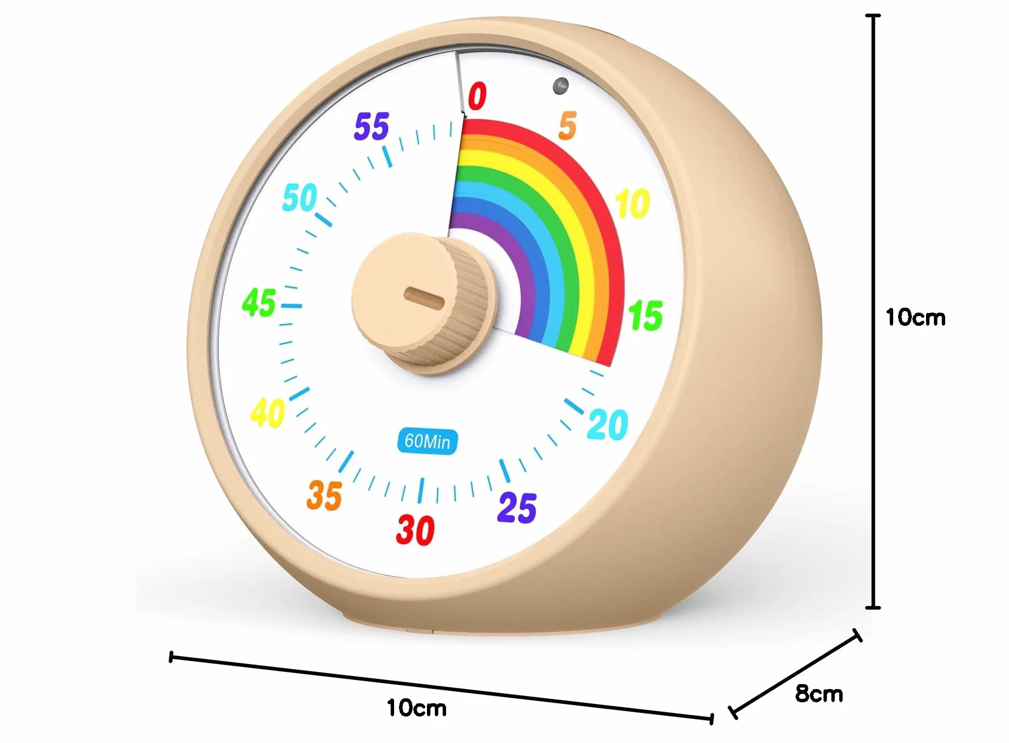 Visual Timer pour Enfants 60 Minutes Compte à Rebours, Outil Gestion du Temps Bureau Silencieux, Pomodoro Timer (Kaki)