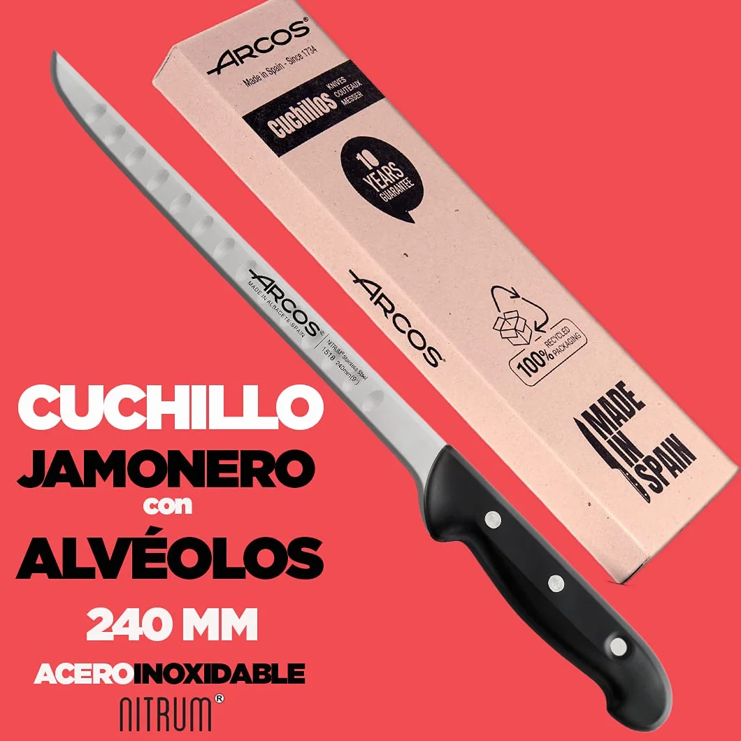 Arcos Couteau à Jambon Professionnel Acier Inoxydable Nitrum 240 mm
