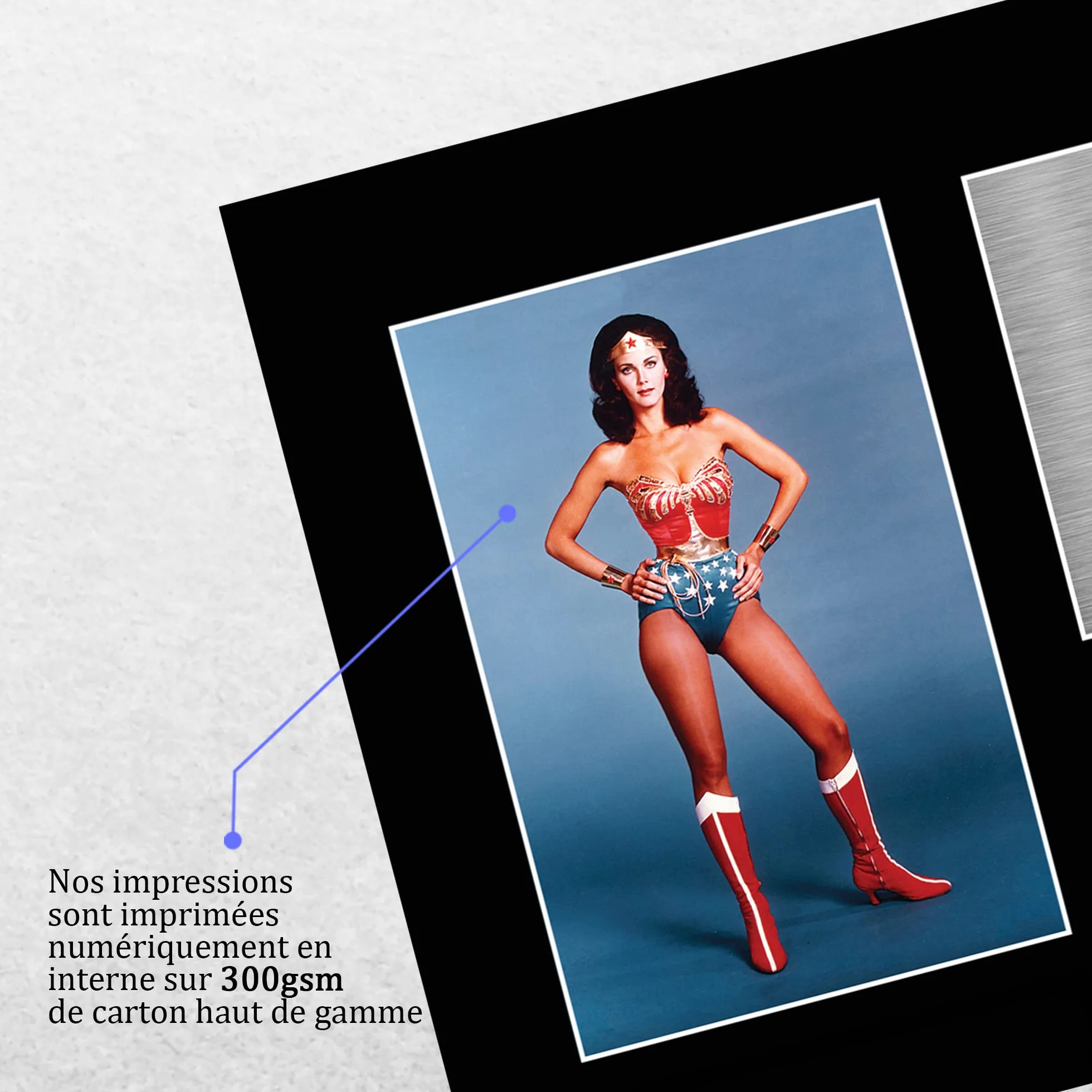 A4 Lynda Carter Wonder Woman Photo Autographiée Signée Cadeau Fan
