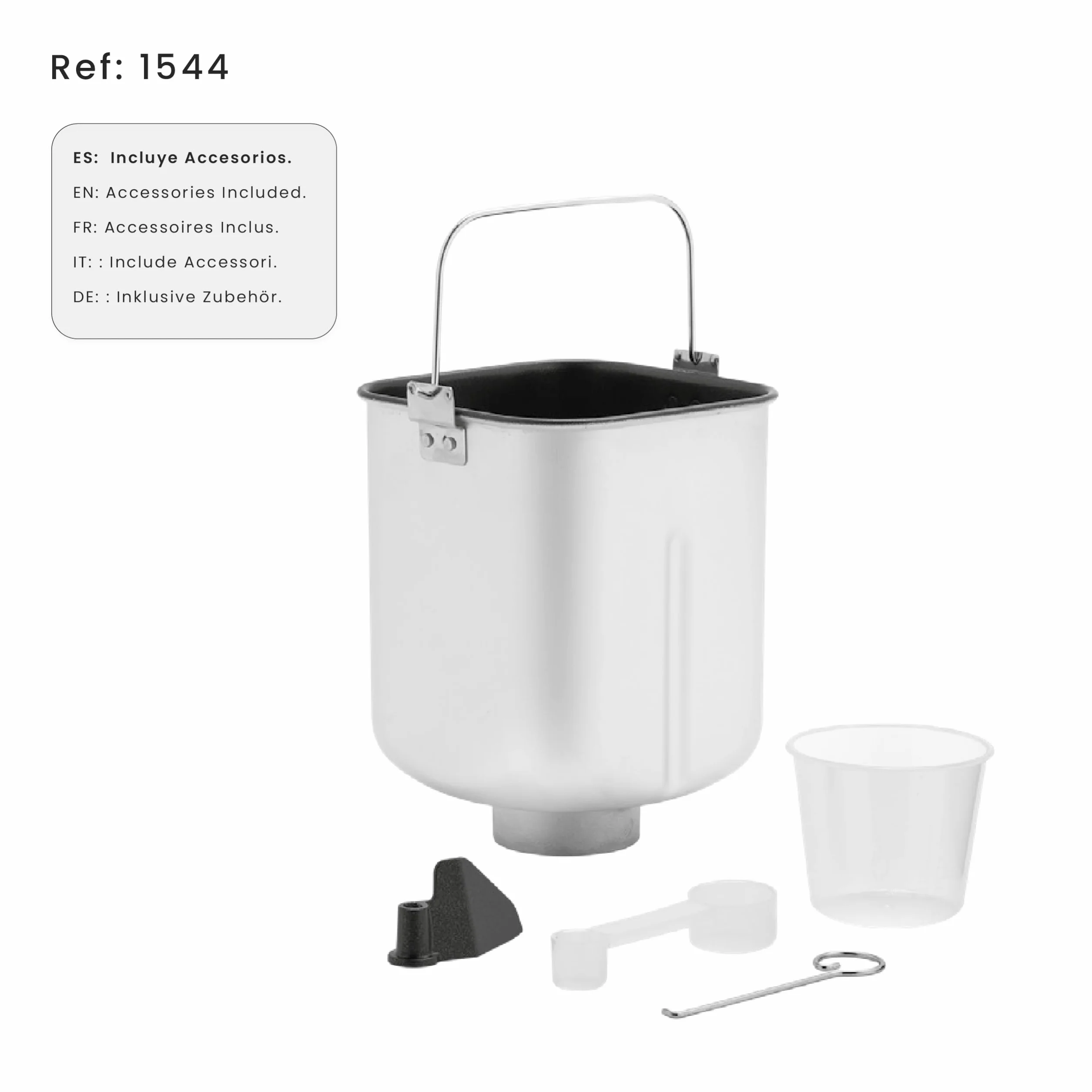 JOCCA Machine à Pain 19 Programmes 500W 600g Cuve Antiadhésive Minuterie 15h