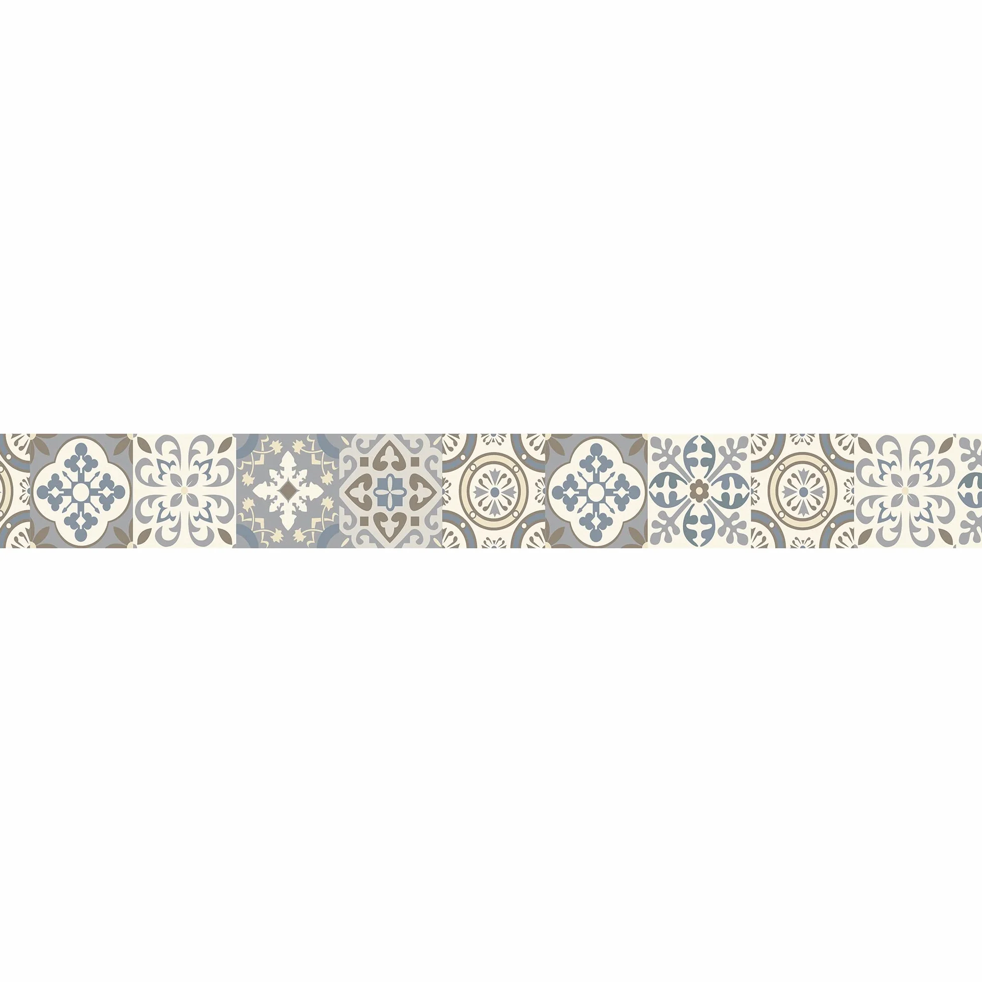 Frise adhésive Borgatella 10x300 cm carreaux de ciment style ancien décorative autocollante