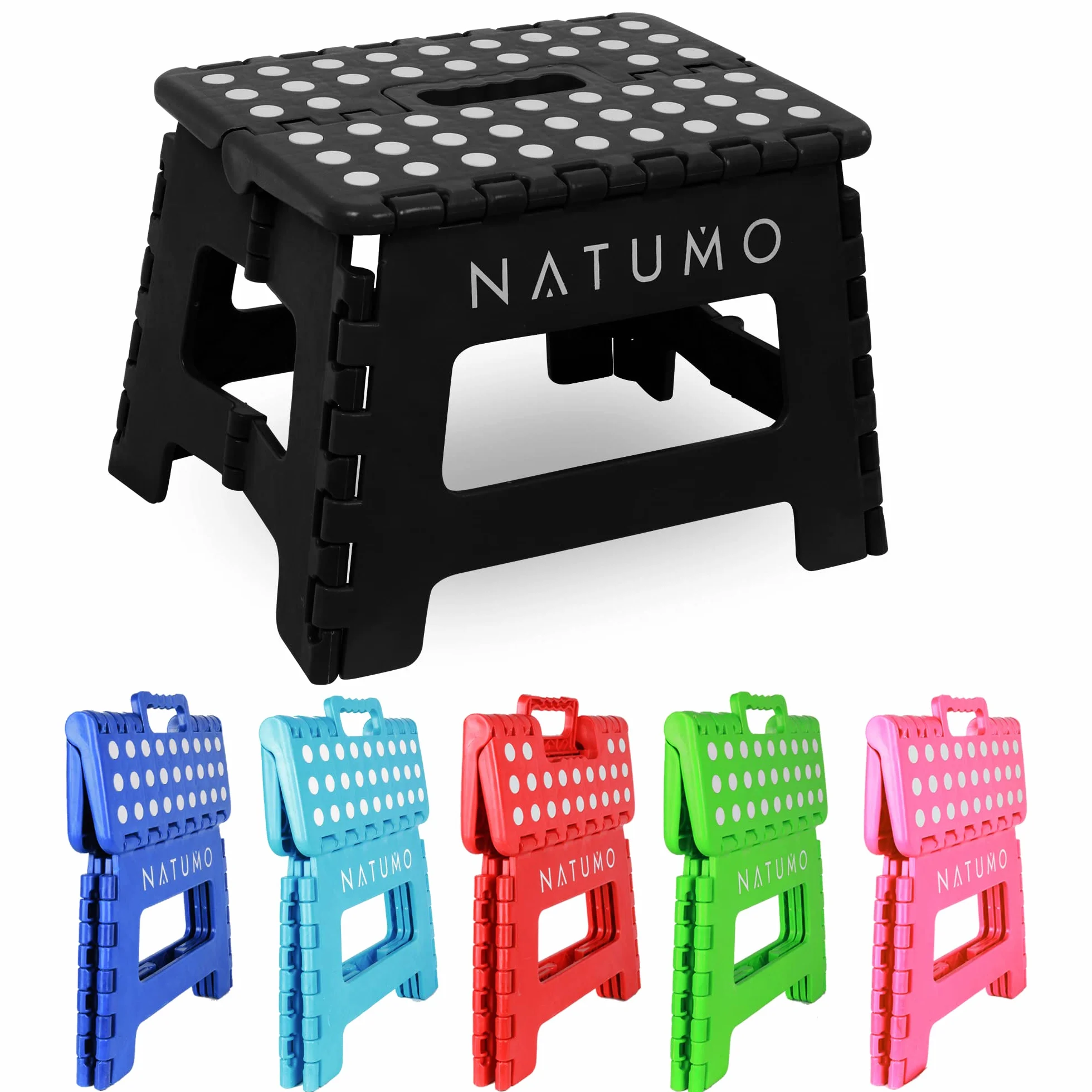 NATUMO Tabouret pliable 150 kg pour jardin cuisine salle de bain enfants adultes