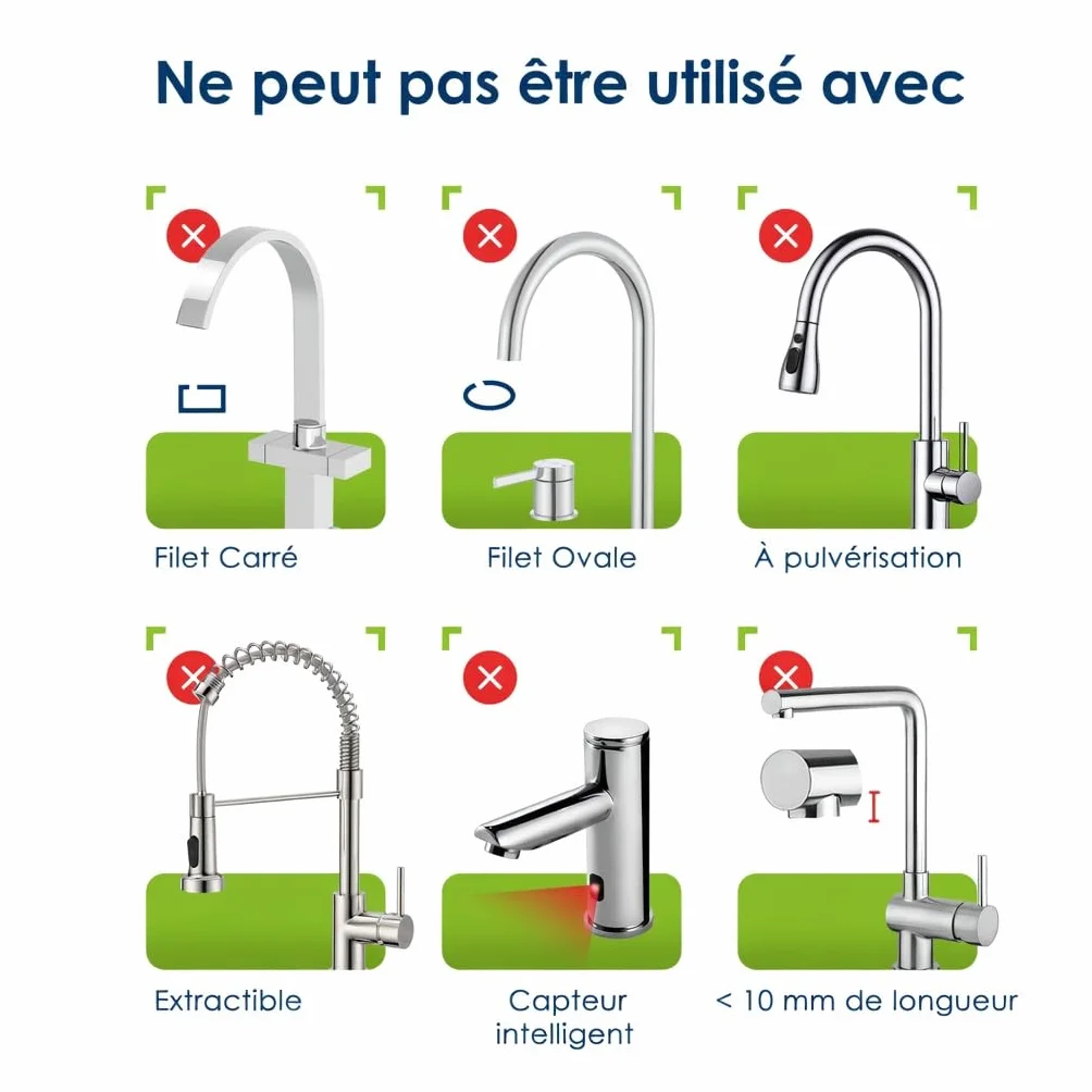 PURIT Filtre à eau robinet cuisine cartouche céramique diatomée charbon actif 1000 L