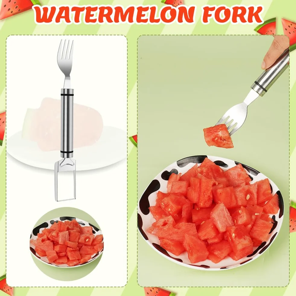 Coupe Fruits 2 en 1 Acier Inoxydable Cuillère à Melon Outil Double Tête OSDUE