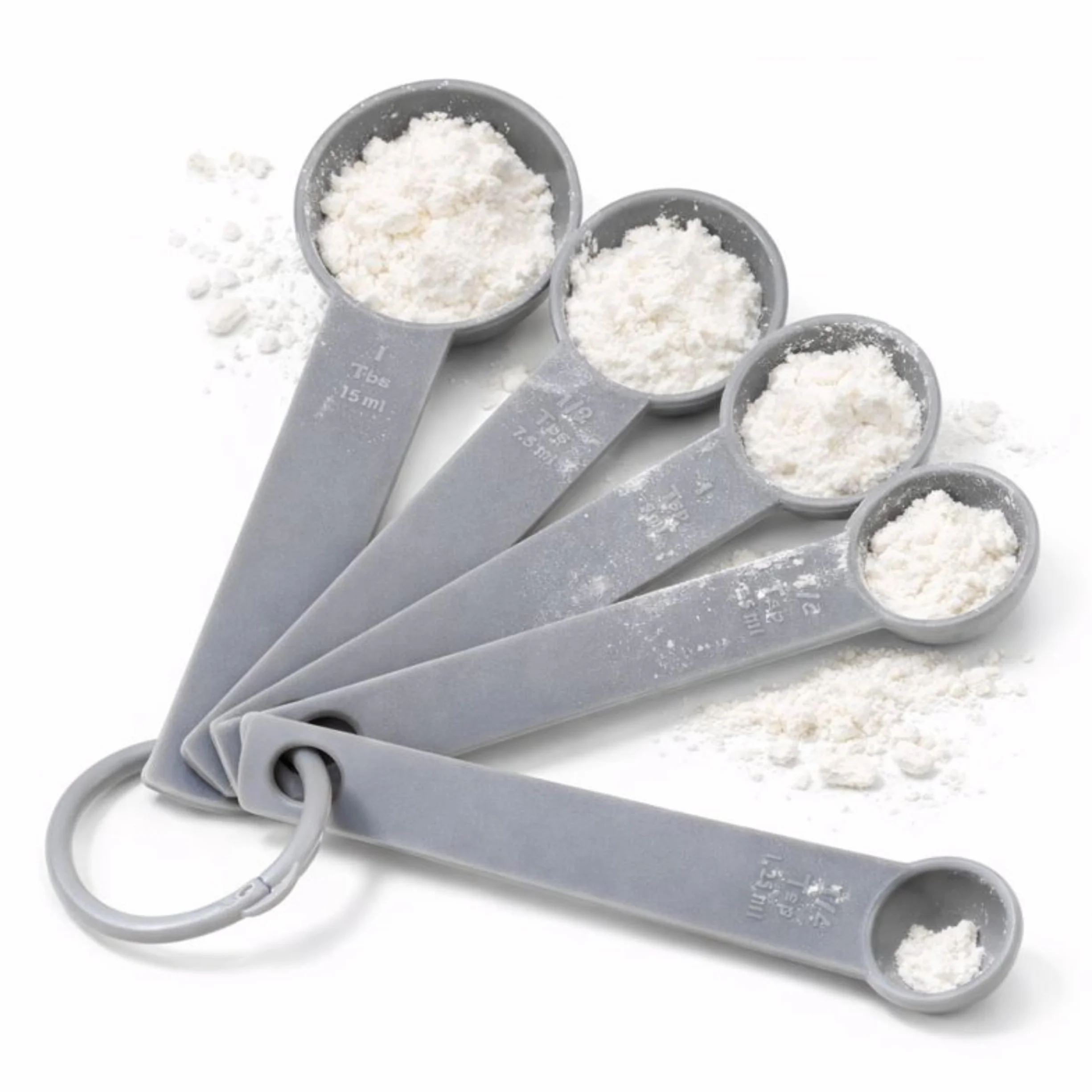 PARENCE Cuillères Doseuses Plastique Colorées 1-15 ml/g Mesure Cuisine Pâtisserie Anneau Accroche