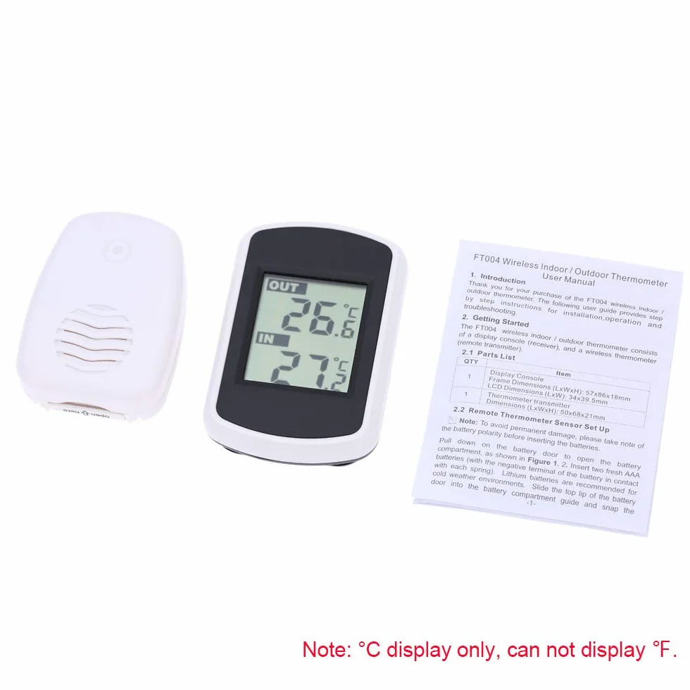 Station Météo Thermomètre Numérique sans Fil LCD Intérieur Extérieur Mesure Température