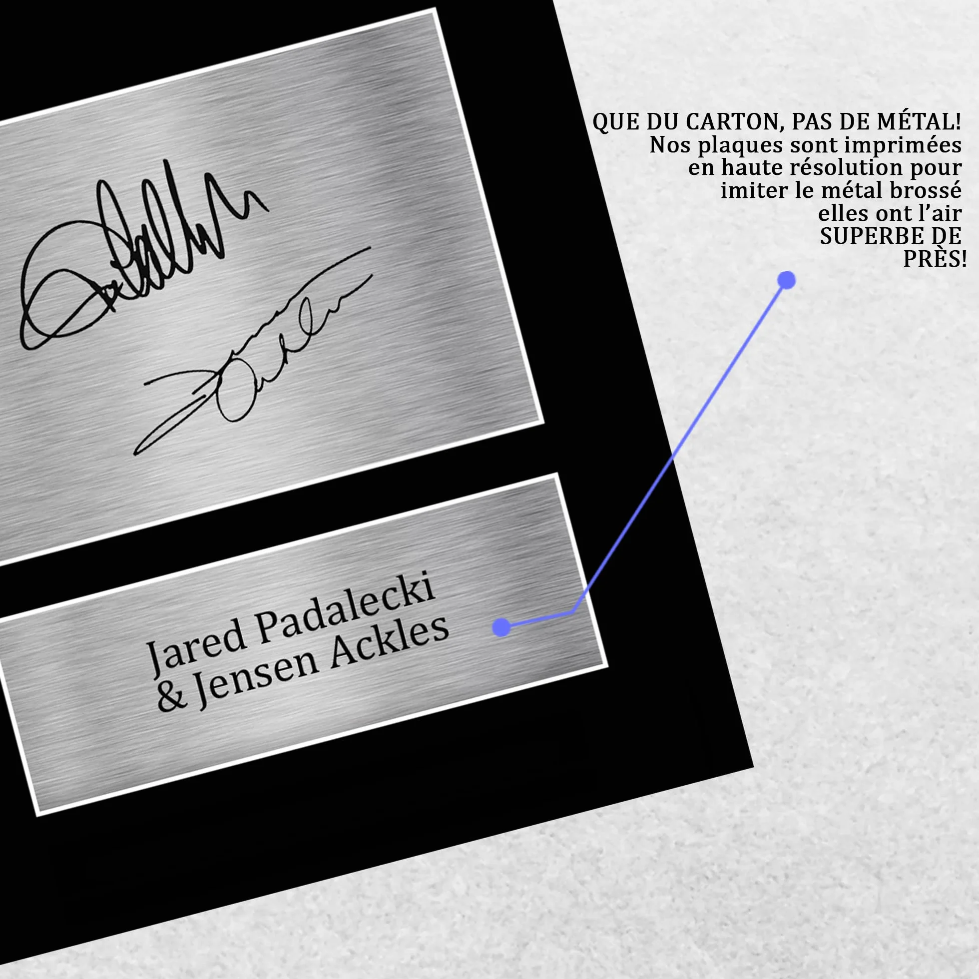 Supernatural A4 Autographe Photo Signé Jared Padalecki Jensen Ackles Cadeaux