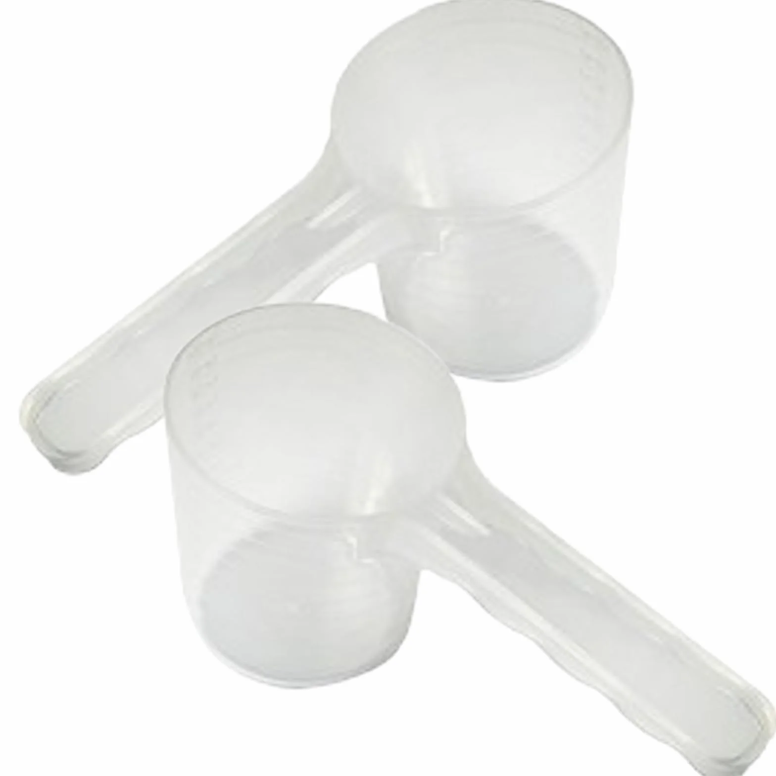Cuillères à mesurer 100 ml lot de 2 plastique long manche pour nourriture animaux domestiques lessive