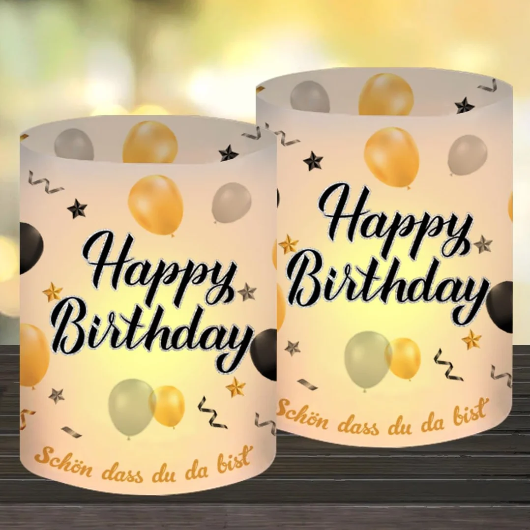 Lot de 12 Lanternes Photophores Décoratives Anniversaire Bougies Chauffe-Plat