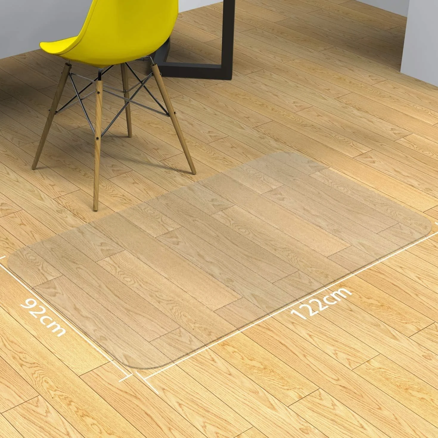NATRKE Tapis de Sol Transparent PVC 92x122cm Protection Plancher Bureau