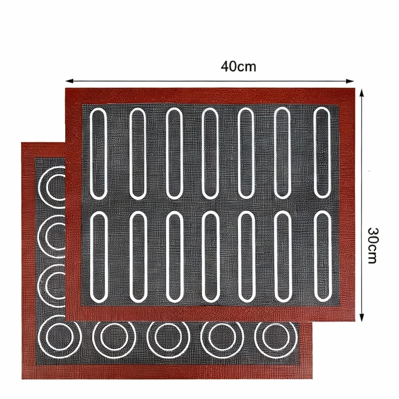Tapis de Cuisson Silicone 40 x 30 cm Antiadhésif Alimentaire -40 °C à 230 °C