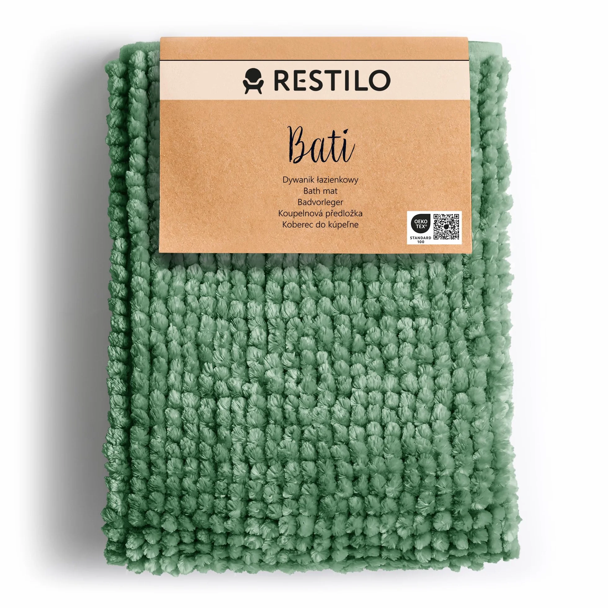 Tapis de Bain Antidérapant 50 x 70 cm Vert