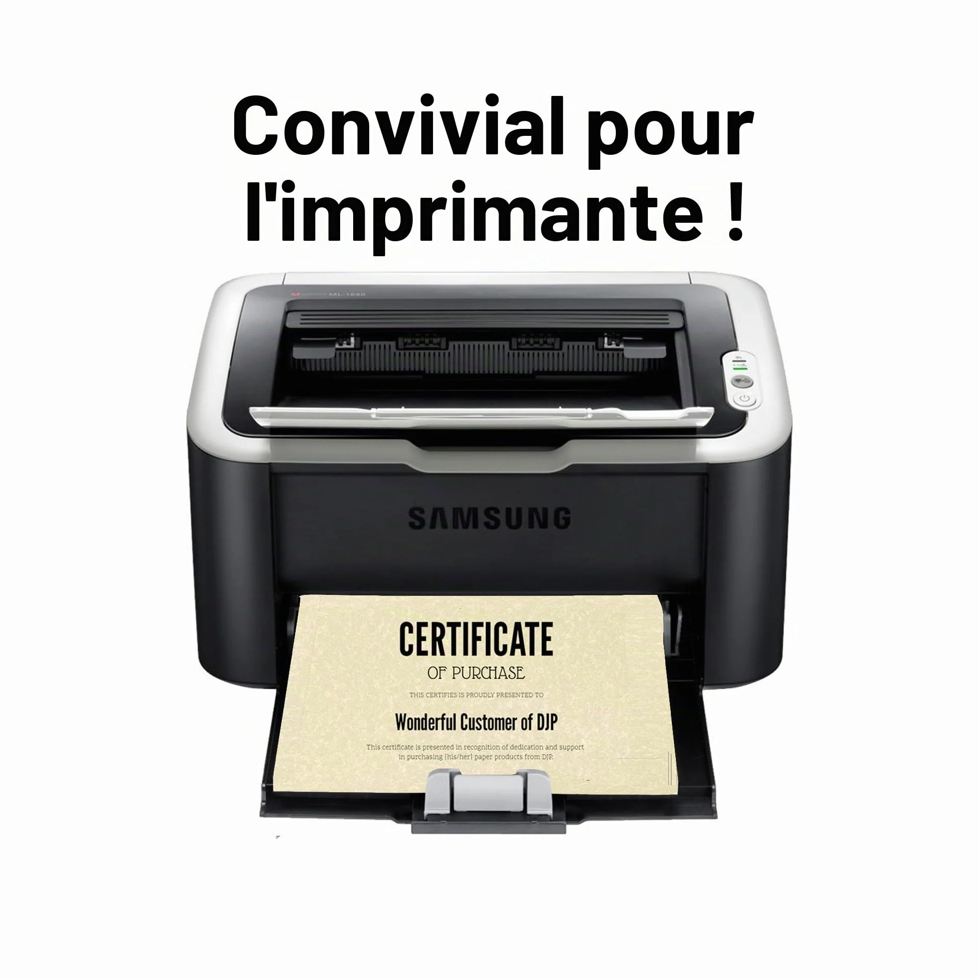 Papier parchemin A4 90 g/m² Lot de 25 feuilles certificat