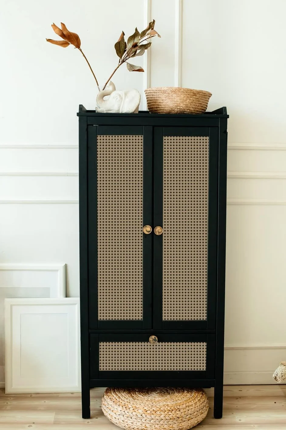 d-c-fix film adhésif décoratif Tissé Canne 45 cm x 2 m pour meuble cuisine armoire table moderne durable