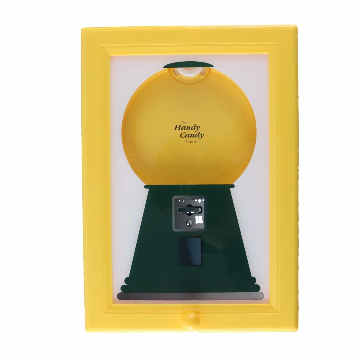 Distributeur de bonbons mural interactif avec cadre photo, pour cuisine ou bureau, jaune